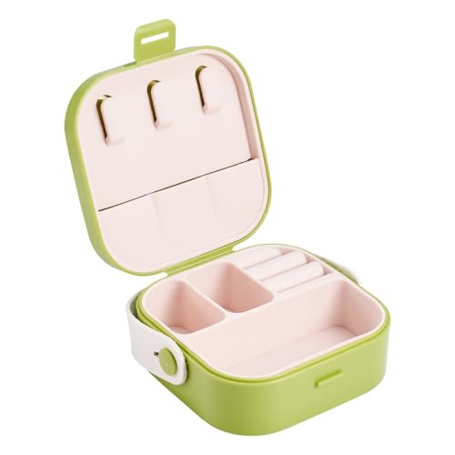 Silicone Jewelry Boxes Present Box,PU Leather Travel Jewelry Case,Mini Jewelry Box Travel Jewelry Box Jewelry Gift Boxes Necklaces Earrings Bracelets Boxes for Women,Green Yellow - color: Green Yellow