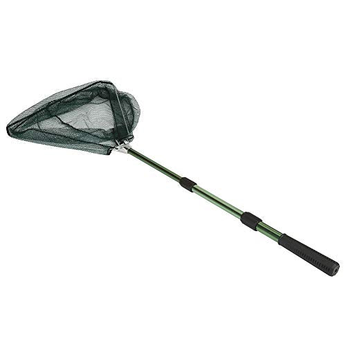 RESTCLOUD Fishing Landing Net with Telescoping Pole Handle, Fishing net Freshwater for Kids Men Women, Extend to 40-63 Inches - style: B: Strong Aluminum Handle, 45" Full