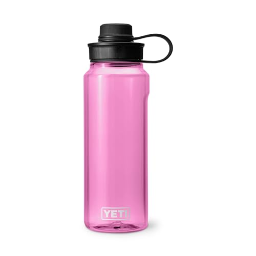 YETI Yonder Water Bottle with Yonder Tether Cap, Lightweight, Leakproof and BPA-Free - color: Power Pink, size: 34 Ounces