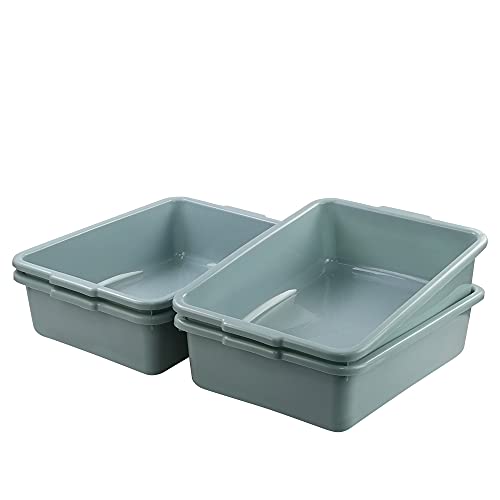 13 L Utility Bus Box, Commercial Bus Tubs, Green, 4 Packs - color: Mint Green