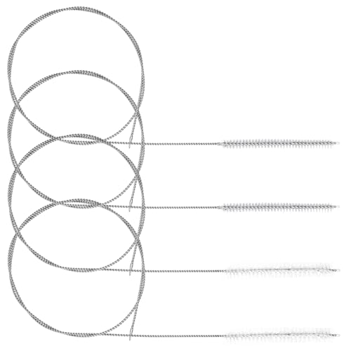 Hecila 40 Inches Long Flexible Tube Cleaning Brush Long Pipes Cleaners Straw Tube Cleaner Brushes for Cleaning Straw with Nylon Bristles for Keg Lines Ice Maker Tubing Juicers Coffee Machines