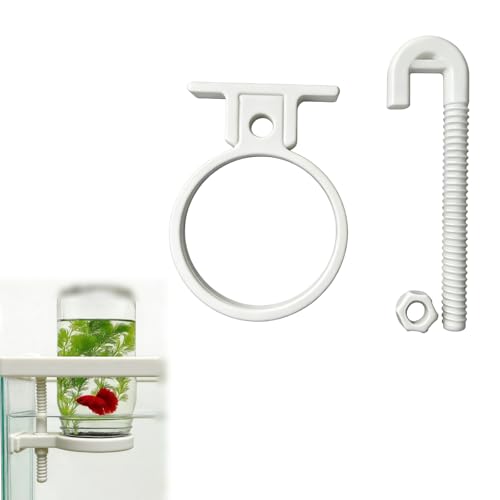 Aquarium Mason Jar Holder Compatible with Ball Mason Jars, Adjustable Height Bracket for Betta and Shrimp Habitats