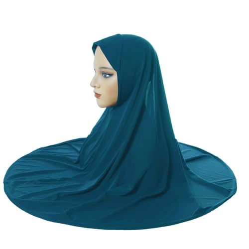 Ready To Wear Hijab For Women Instant Turban Stretch Soft Muslim Scarf For Prayer Long Hijabs Islamic Jersey Abaya - color: New Syan