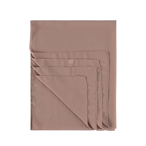 Yeieeo Chiffon Head Wraps for Women - Solid Color Fashion Bubble Chiffon Scarf Hijab - color: Khaki