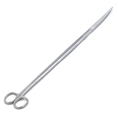 AAProTools Fish Aquarium Cleaner Kelly Scissors Curved 18" Extra Long Handle Sharp/Sharp Stainless Steel Instruments