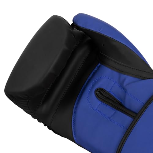 TITLE Boxing Conquest Training Boxing Gloves - color: Black/Blue, size: 18 oz