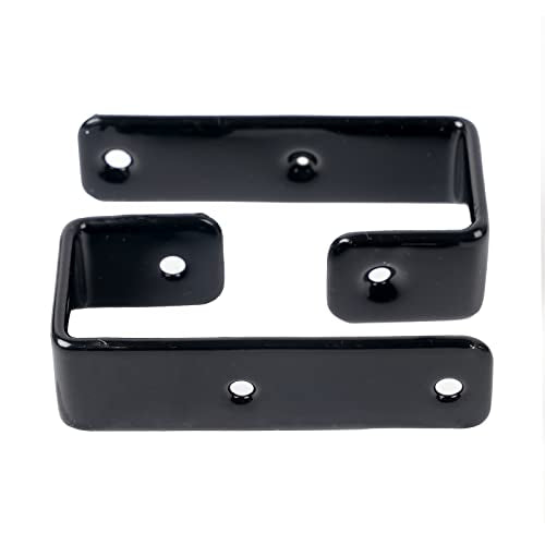 2 Pack Bunk Bed Ladder Hook, Inside 1" Kids Bed Replacement Hardware, Black PVC Metal Loft Bed Ladders Hooks, Camper/Rv Bunk Ladder Brackets with 2 Size Screws (2Pack, Black) - color: Black, size: 2 Pack