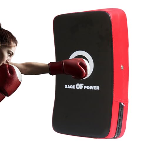 Curved Strike Pad - Professional Boxing Arm Pad, Secure Training Pads, Multi Function Martial Arts Target | Karate Kickboxing MMA Fitness for Karate Kickboxing MMA Fitness - color: red