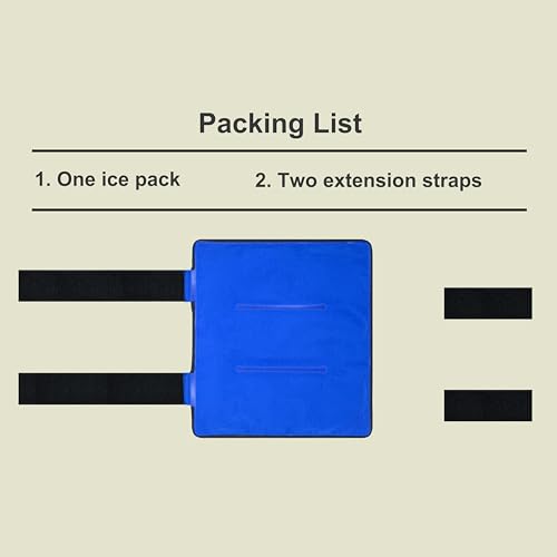 Koo-Care Extra Large Gel Ice Pack for Injuries Reusable Flexible Hot Cold Therapy Compress with Strap for Shoulder Rotator Cuff, Back, Hip, Shin - Knee Replacement Surgery Pain Relief XL 13" x 14.7" - size: 13" x 14.7" (1 Pack)
