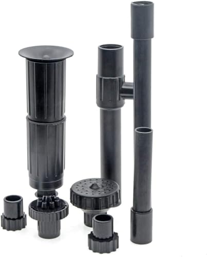 RUIAN Fountain Nozzle Kit, Set of 8 pieces Water Fountain Spray Head Kit for Garden - color: BlackB