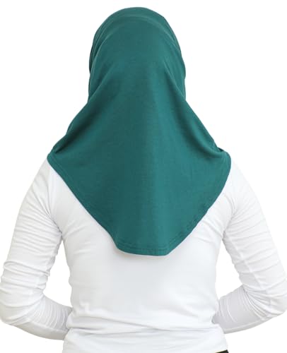 Prien Sport Instant Hijab For Women, Muslim Cotton Turban, Soft Head Scarf, Ready To Wear Hijabs Prayer Clothes, Islamic Wear - color: Emerald