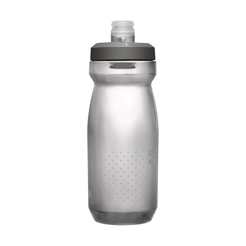 CamelBak Podium Bike Squeeze Water Bottle, High‑Flow Easy‑Squeeze Design for Cycling Performance, 21oz, Smoke - color: Smoke