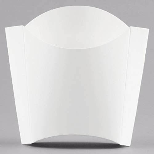 Disposable Snack Containers/French Fry Box Holders Cups, Set of 50 White Paper Snack Holders - Snack Containers