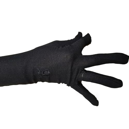 Muslims Arab Black Gloves for Women Sunproof Arm Covers Embroidery Long Arm Sleeves Full Finger Arabian Hijab Hand Gloves Long