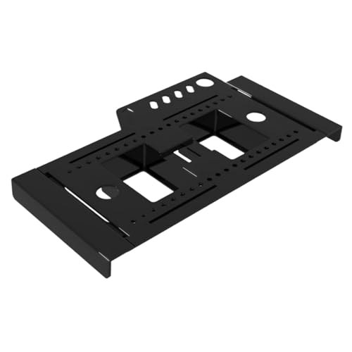 Qianly Fish Tank Storage Rack Tool Storage Holder Organizer with Retractable Accessories PP Construction Easy Installation Suitable for Aquarium, Black