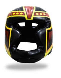 TRAINED Boxing Headgear Black S/L Use for MMA Training Kickboxing, Muay Thai, Sparring, Karate and Taekwondo Head Guard. - size: Large, style: Spartan