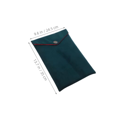 COOLHIYA Religious Text Storage Bag Tibetan Style Scriptures Pouch Large Capacity Green Cloth Carrying Case for Bible Transport and Protection : Office Products
