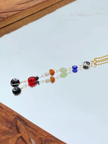 Evil Eye Car Hanging Charm,Rear View Mirror Accessories,Boho Mushroom Decor