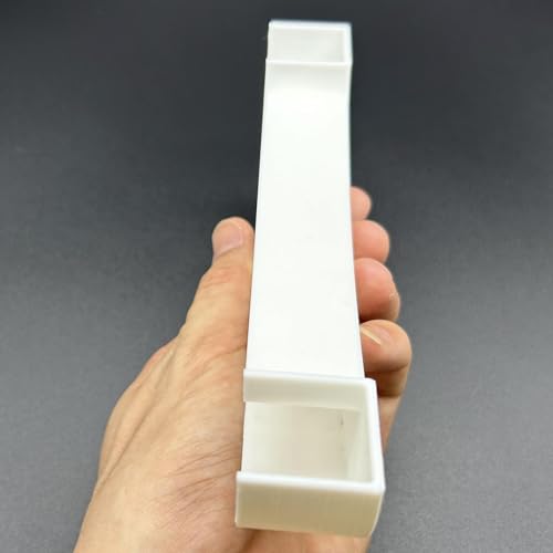 Aquarium Tunnel Shelter Tube, Fish Shrimp Cave Hideout for Aquariums, Acrylic Fish Viewing Tunnel, Shrimp Habitat Tube -White 7.8" X 1.8" X 1"