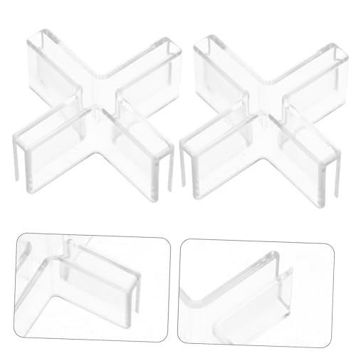 Cabilock 10Pcs Glass Fixation Clips for Aquariums Transparent Plastic Joining Bracket for Easy Installation Organization of Fish Tanks Suitable for Various Dimensions