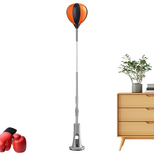 Punching Bag – Reactive Upright Boxing Target with Adjustable Suction Cup Base | Height Adjustable Training Equipment for Teen Adult Fitness Parent Child Exercise