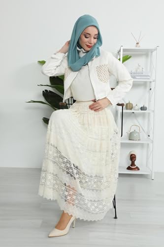 Aisha's Design Pre-tied Cotton-Chiffon Scarf for Women Practical Veil Instant Scarf Hijab Stylish Design - color: Almond Green