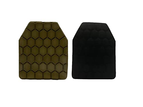 Tactical Airsoft Plates Non-Newtonian Paintball Vest Inner Liner Shock Plates Boxing Body Protector Back Thoracic Protection - color: Black