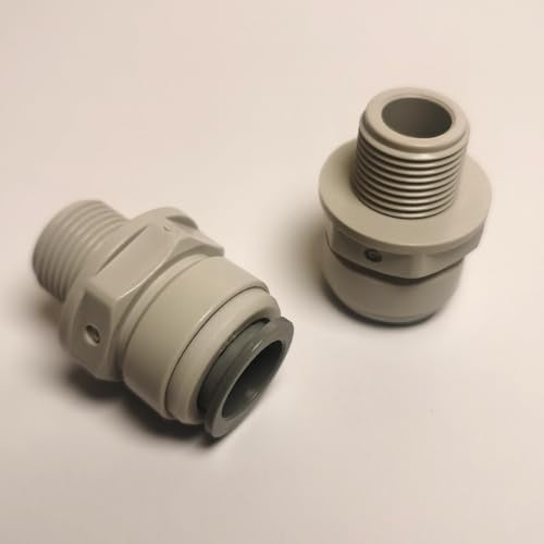 Acetal Copolymer Male 3/8" to 1/2" OD Tube Fitting,male adapter push to connect for RO water filter system,5pcs. - style: 1/2 o.d. to 3/8 male