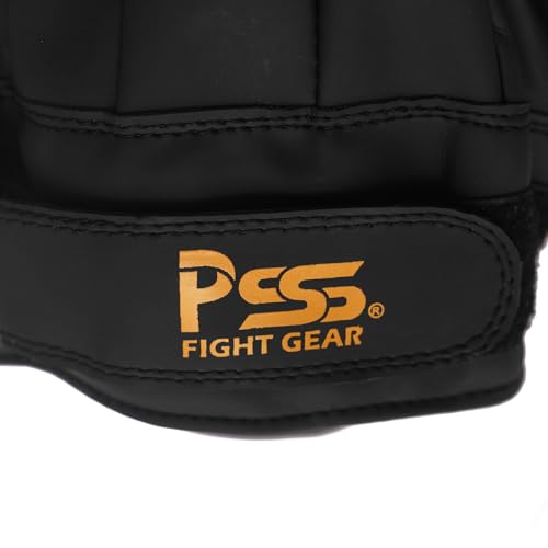 PSS Boxing Focus Pads - Hook & Jab Punch Mitts for MMA, Kickboxing, Karate, Muay Thai, and Taekwondo Training - Hand Target Strike Shield Punching Gloves Pad - color: Golden