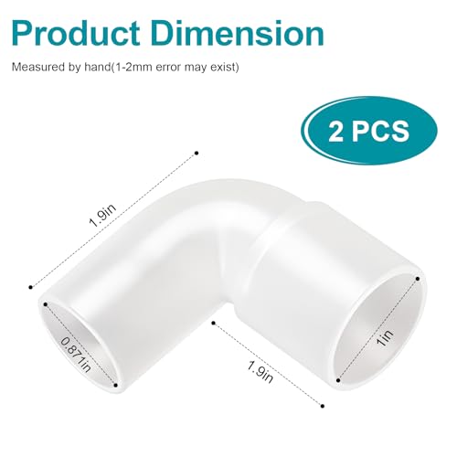 CPAP Elbow Connector, Tubing Elbow Compatible with ResMed AirSense 10, AirCurve 10, and AirStart 10, Resmed 11, 90 Degree Elbow CPAP Hose Adapter Replacement for ResMed 37394, 2 Pack