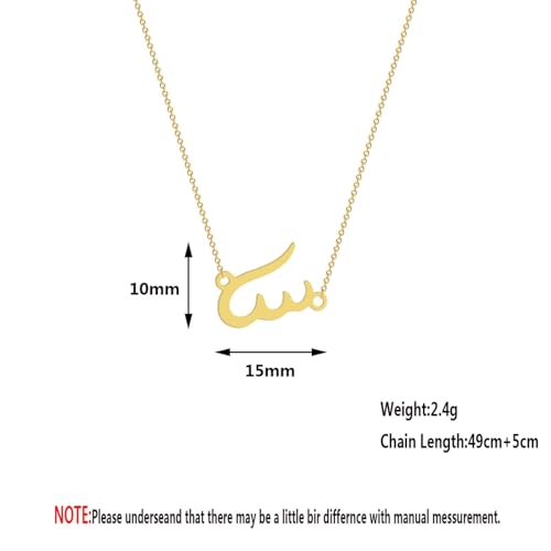 women's necklaces mens chain necklaces,Initial Pendant in Arabic Letter Handcut Brass Unique Necklace Personalized Customized Pendant Gift for Lady Friend