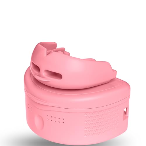 Mouth Guard Sports Youth Adult,Mouth Guard for Braces Soft,No Boiling - color: Dark Pink/Strapped