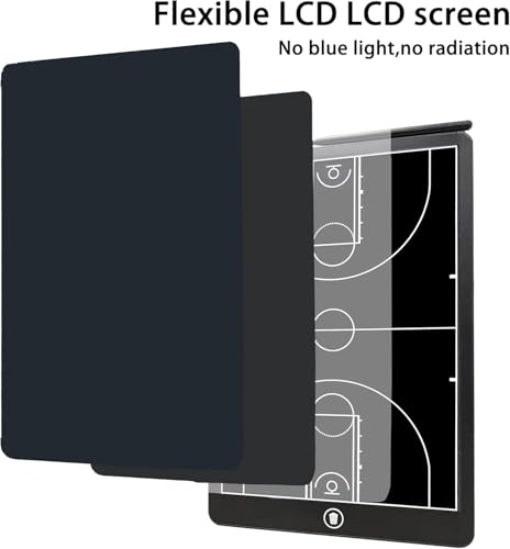 Basketball Magnetic Coaching Board –16" Professional Basketball Tactics Board & Basketball Clipboard for Coaches, Magnetic Player Number Magnets, Dry Erase, Carrying Case
