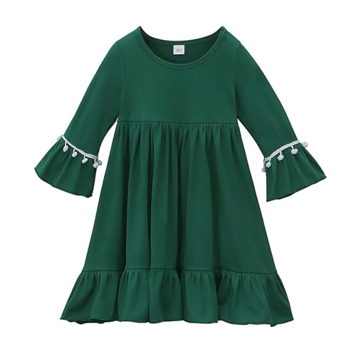 Prayer Set for Muslim Kid Girls Two Pieces Set Skirt Scarf, with a Prayer Rug and Rosary, Suitable East Dubai Clothes - color: Green, size: 3-4T