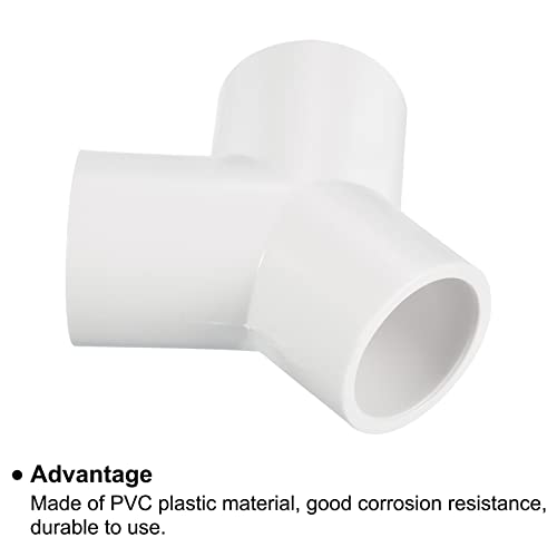 PATIKIL 20mm PVC Pipe Fittings, 3 Pack 3 Way Y Shape Water Tubing Joint Connectors Adapters Union for Garden Irrigation Home Aquarium - size: 20mm