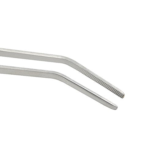 Straight and Bend Stainless Steel Super Thick Tweezers Set,Pliers Aquarium Tool Fish Tank Aquatic Plants Forceps Clip (10.5") - size: 10.5"