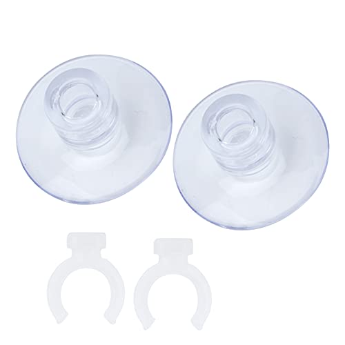 SUNGOOYUE Aquarium Hose Clamp Plastic Suction Cup Air Line Tube Holder for 12 to 16mm Transparent Pipe, 2 Cups 2 Clips, High Temperature Fixture for Fish Tank Tube Routing (Can clamp 12-16mm) - size: Can clamp 12-16mm