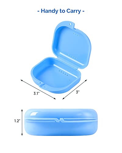JMU 2 Pcs Retainer Case with Vent Holes, Orthodontic Storage Case | White and Black, Dental Mouth Guard Holder, Travel Box for Aligner with Snap Lock - color: White/Black