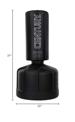Century Original WAVEMASTER | Heavy Punching Bag - Training Bag, Martial Arts, MMA, Black, Karate, Taekwondo, Muay Thai, Freestanding, Kickboxing, Boxing - color: Black