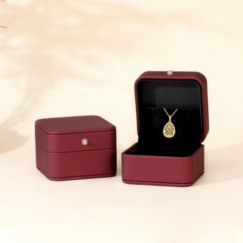 DOVRAN 9K/10K/14K Solid Gold Necklace for Women Real Yellow Gold Faith Pendant Jewelry Mother's Day Birthday Gift for Wife Mom - color: B07-14K Filigree
