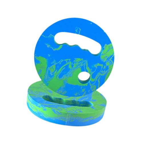 Menolana Water Exercise Discs Pool Resistance, Swim Discs Lightweight Buoyancy EVA Foam Aerobic Equipment for Water Workout Beach Pool - color: Blue Green