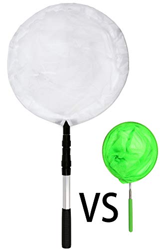 Insect and Butterfly Net with 12" Ring, 24" Net Depth, Handle Extends to 36 Inches - size: 16" Ring, 36" Handle