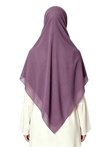 Lina & Lily Premium Chiffon Hijab Head Scarf Shawl Wrap for Muslim Women Square 58'' x 58'' - color: Berry