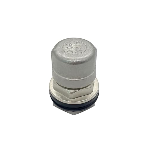 Beduan Stainless Garden Hose Bulkhead Fitting, 3/4 GHT Male to 1/2 Female Bulkhead Water Tank Connector Thru-bulk Fitting for Rain Barrels, Aquariums, Sinks, Irrigation with Caps(Pack of 2) - size: 1/2 NPT to 3/4 GHT