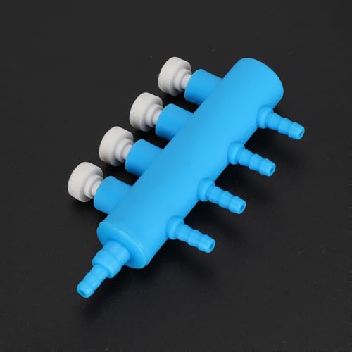 2Pcs 4mm Adapter Connector Plastic Distributor Aquarium Air Pump Splitter for Fish Tank Oxygen Tubing(4 Way) - style: 4 Way