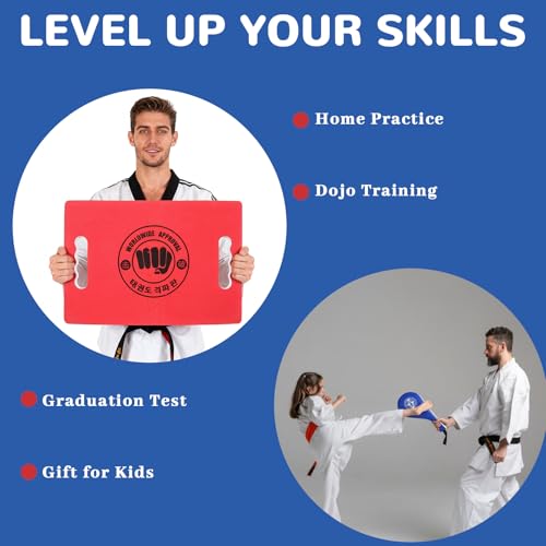 Taekwondo Training Set: Rebreakable Breaking Board & Kick Target Pad, Taekwondo Breaking Boards for Kids& Adults, Martial Arts Karate Boxing Sparring Gear - size: 4 Pack