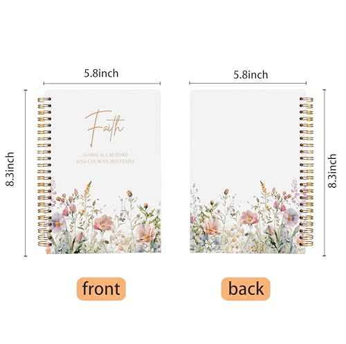 Faith Can Move Mountains Christian Notebook Journal - Inspirational Christian Gifts for Women, Bible Journal Notebooks for Note Taking, Bible Journaling Notebook, Spiral Notebook 5.5x8.3 - color: 1-Christian-notebook