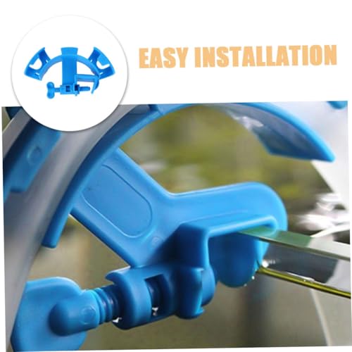 Mikikit 2pcs Sturdy Abs Water Pipe Holder Clips for Fish Tank Easy to Install Aquarium Hose Fixing Clamp Space Saving Design for Tubing