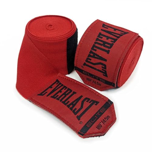Everlast Elite 180" Handwrap | Boxing Hand Wraps for Men & Women - color: Red