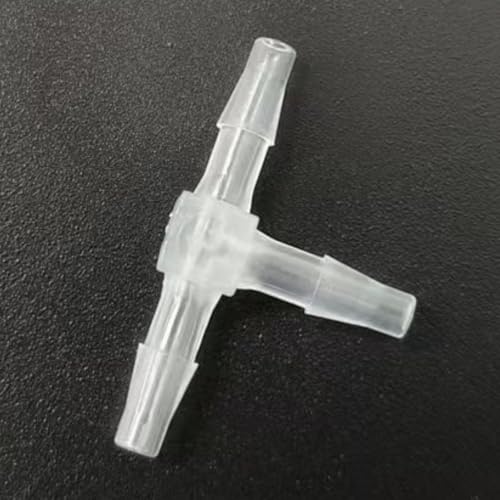 3 Way Tee Connector Equal Barbed T-Fitting 3 Way Hose Barb Adapter for Laboratory Biochemical Analytical Instruments Food Machinery Aquarium Equipment 100pc/pk (2.4mm 3/32'' Sq) - size: 2.4mm 3/32'' Sq